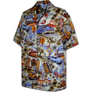Pacific Legend Písková havajská košile s motivem Route 66 Velikost: XXL
