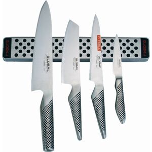 Sada 4 japonských nožů Global s magnetickou lištou 31 cm