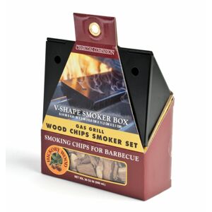 Charcoal Companion Krátký udící V-box s dřevěnými lupínky hickory
