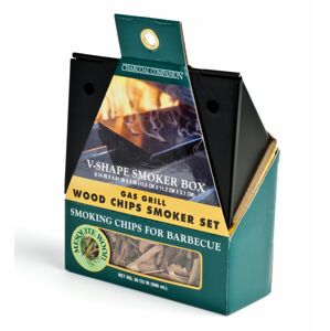 Charcoal Companion Krátký udící V-box s dřevěnými lupínky mesquite